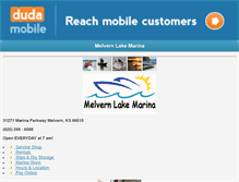 Tablet Screenshot of melvernlakemarina.com